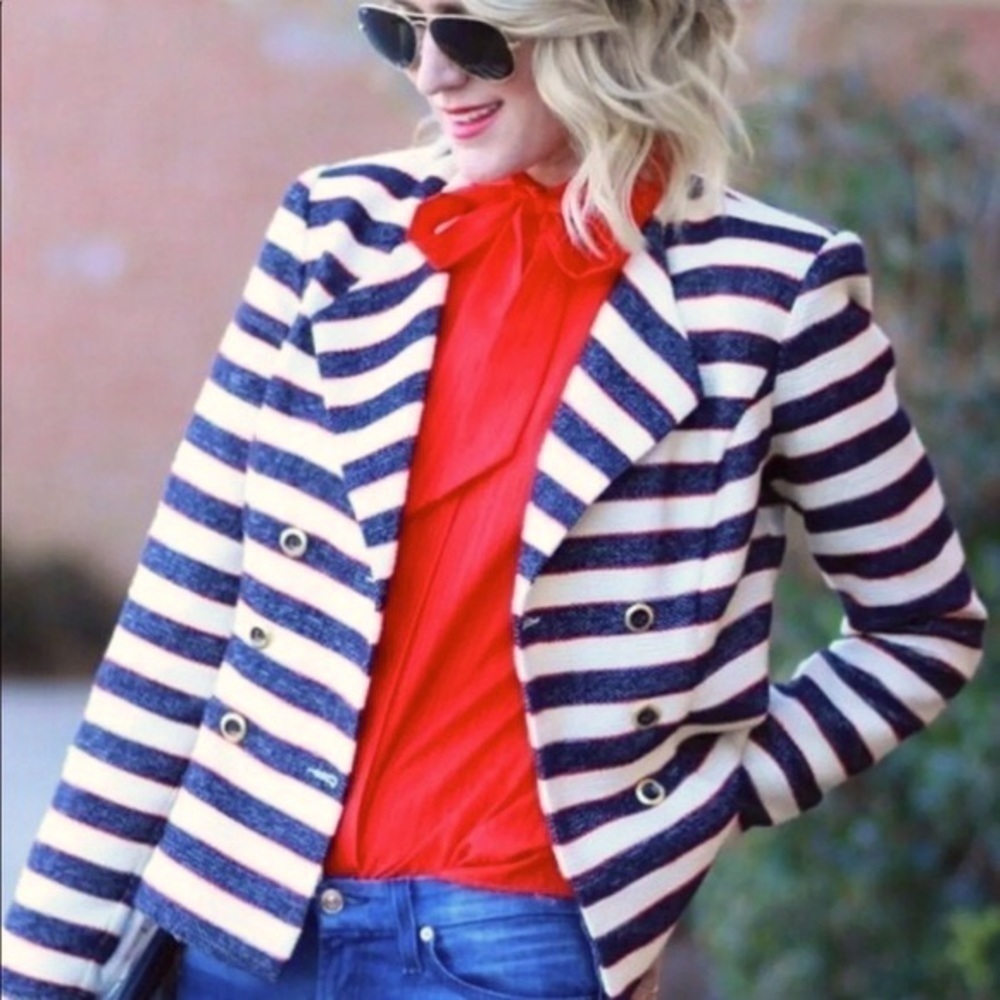 CAbi cruise jacket striped nautical blazer